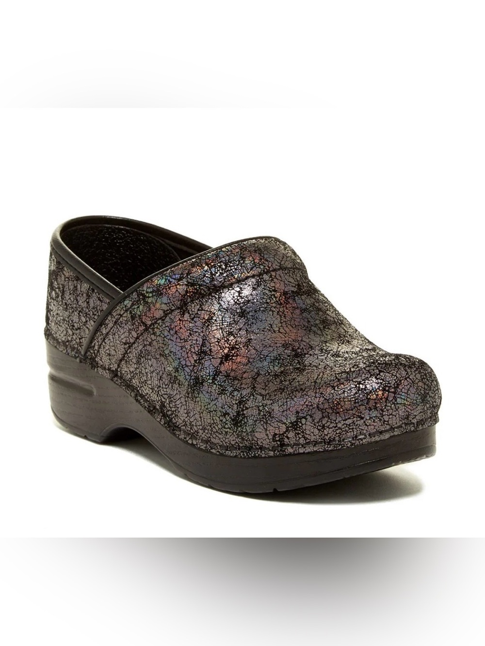 Dansko Professional Clogs Pewter Iridescent Clog Womens 39 Crackle/ Rainbow